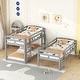 preview thumbnail 5 of 4, Twin over Twin over Twin Triple Bunk Bed with Guardrails