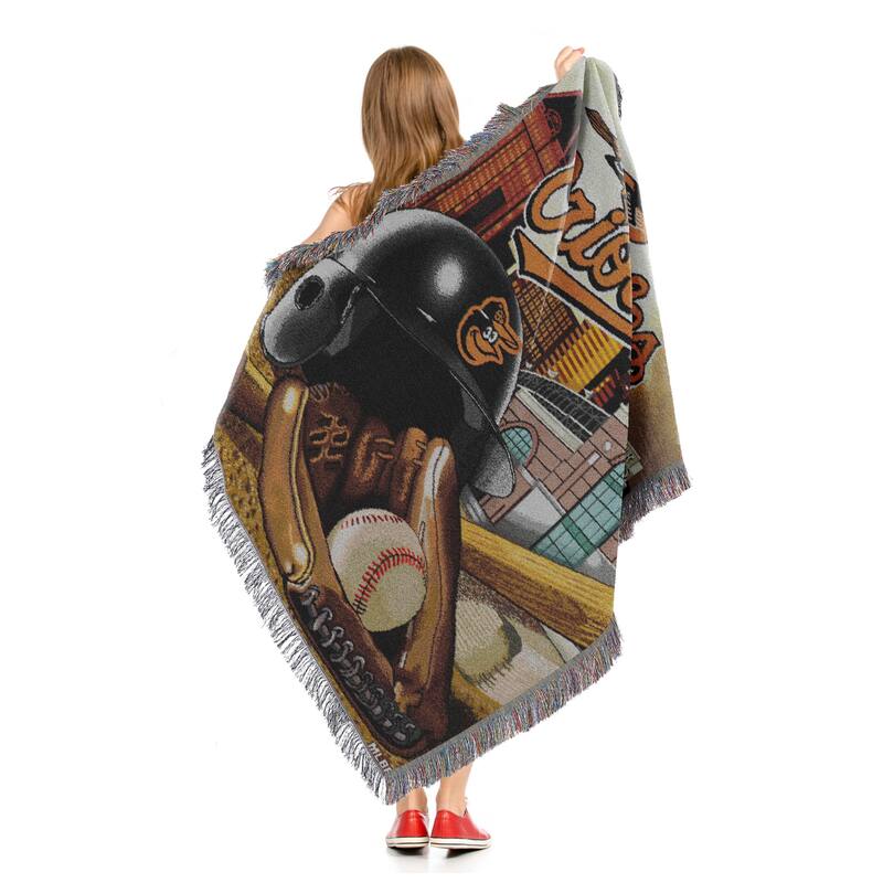 MLB Woven Tapestry Throw Blanket