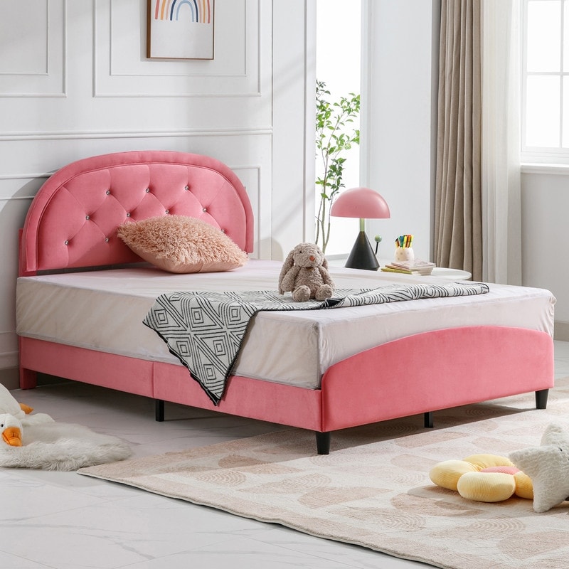 Tufted kids bed deals
