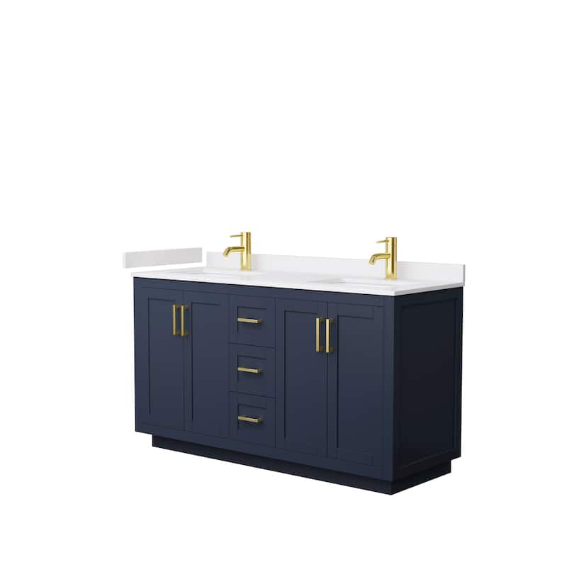 Miranda Double Vanity Set, Cultured Marble Top, No Mirror