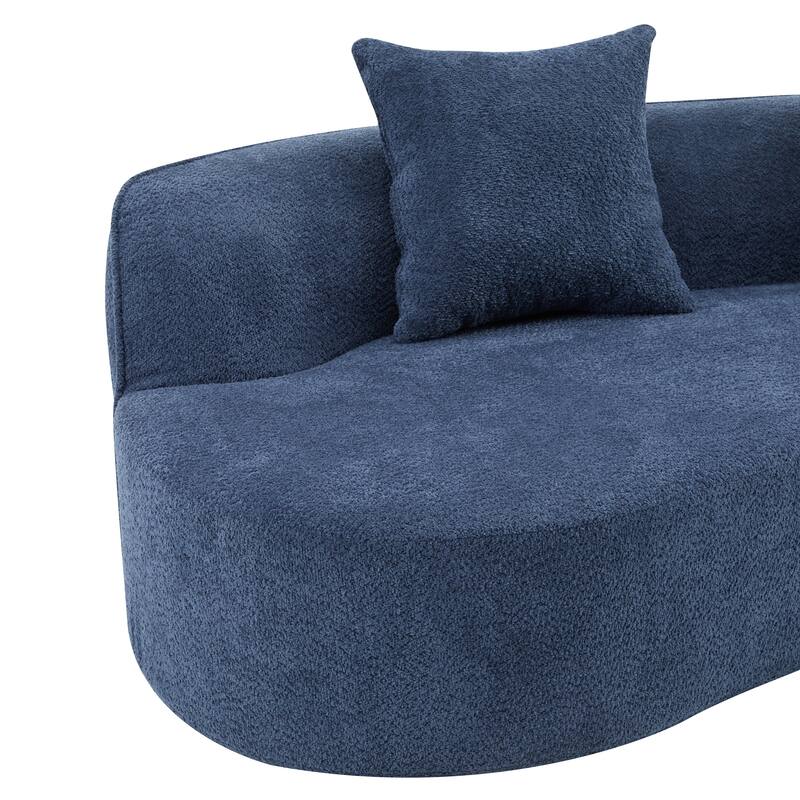 Christopher Knight Home - Linda Fabric Curved Sectional Sofa