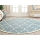 preview thumbnail 32 of 66, SAFAVIEH Handmade Chatham Elia Modern Moroccan Wool Rug 4' Round - Blue/Ivory - Round