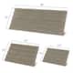 Subrtex Non-slip Bathroom Rug Chenille Soft Striped Plush Bath Mat