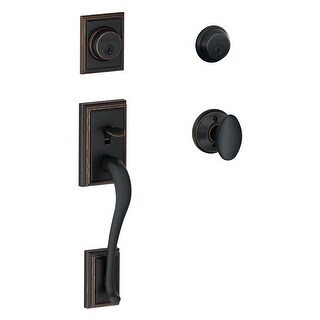 Schlage Double Cylinder Addison Handleset with Siena Interior Knob