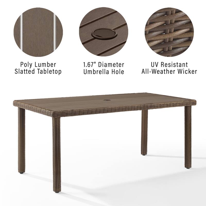 Crosley Bradenton 5Pc Outdoor Wicker Dining Set