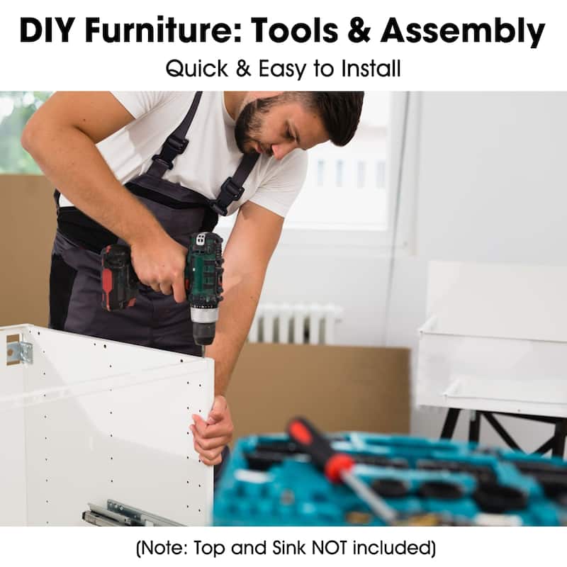 Nephelily 60 inch Bathoom Vanity With Quartz Top Single Sink, Easy-to-Install