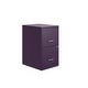 preview thumbnail 5 of 19, Space Solutions 18in. 2 Drawer Metal File Cabinet, Teal Purple - Letter