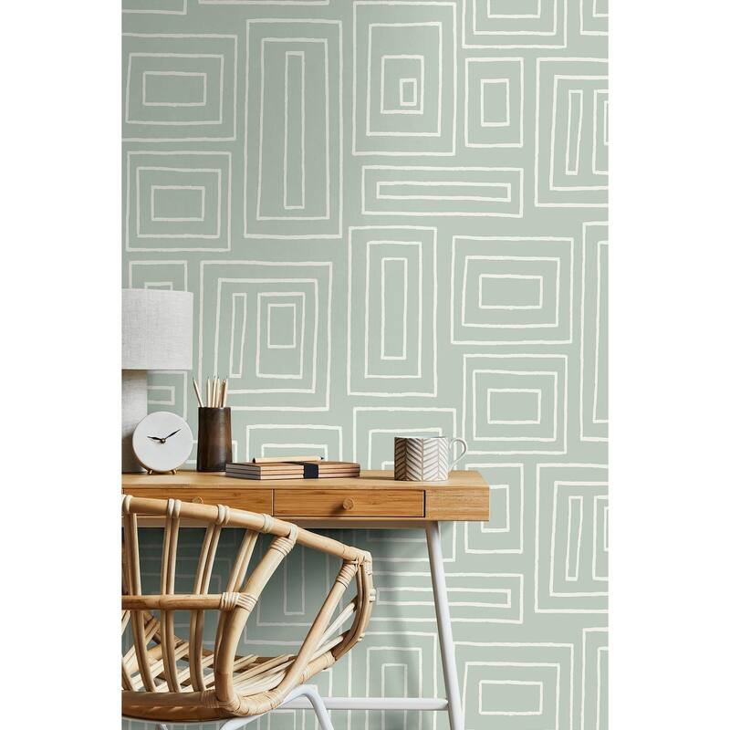NextWall Rectangle Geo Peel and Stick Wallpaper - 20.9 in. W x 18 ft. L