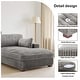 preview thumbnail 157 of 174, 41" W Plush Corduroy Chaise Lounge with Pillows