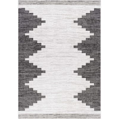 Hauteloom Caluya Living Room, Bedroom Patio Outdoor Area Rug - Blue, Gray, Navy - 2' x 2'11"