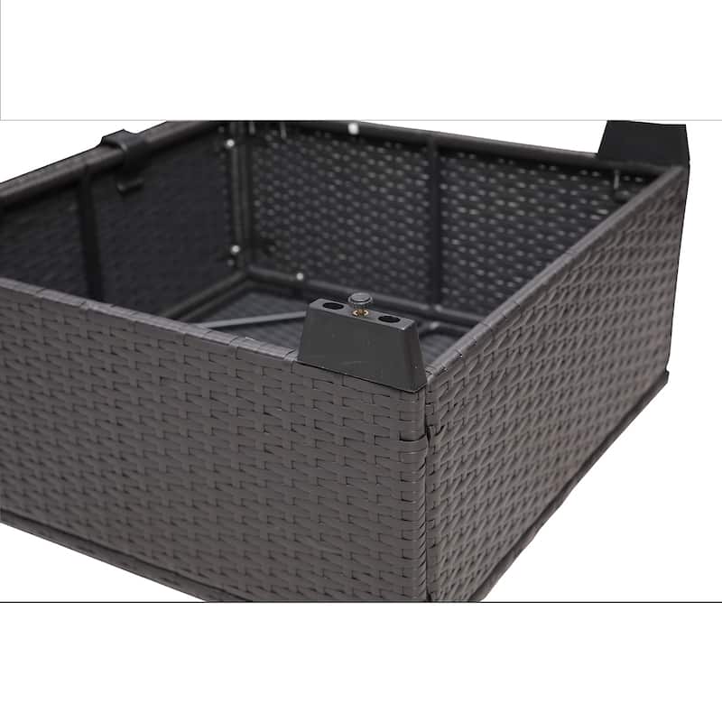7-Piece PE Rattan Wicker Cushioned Sofa Set