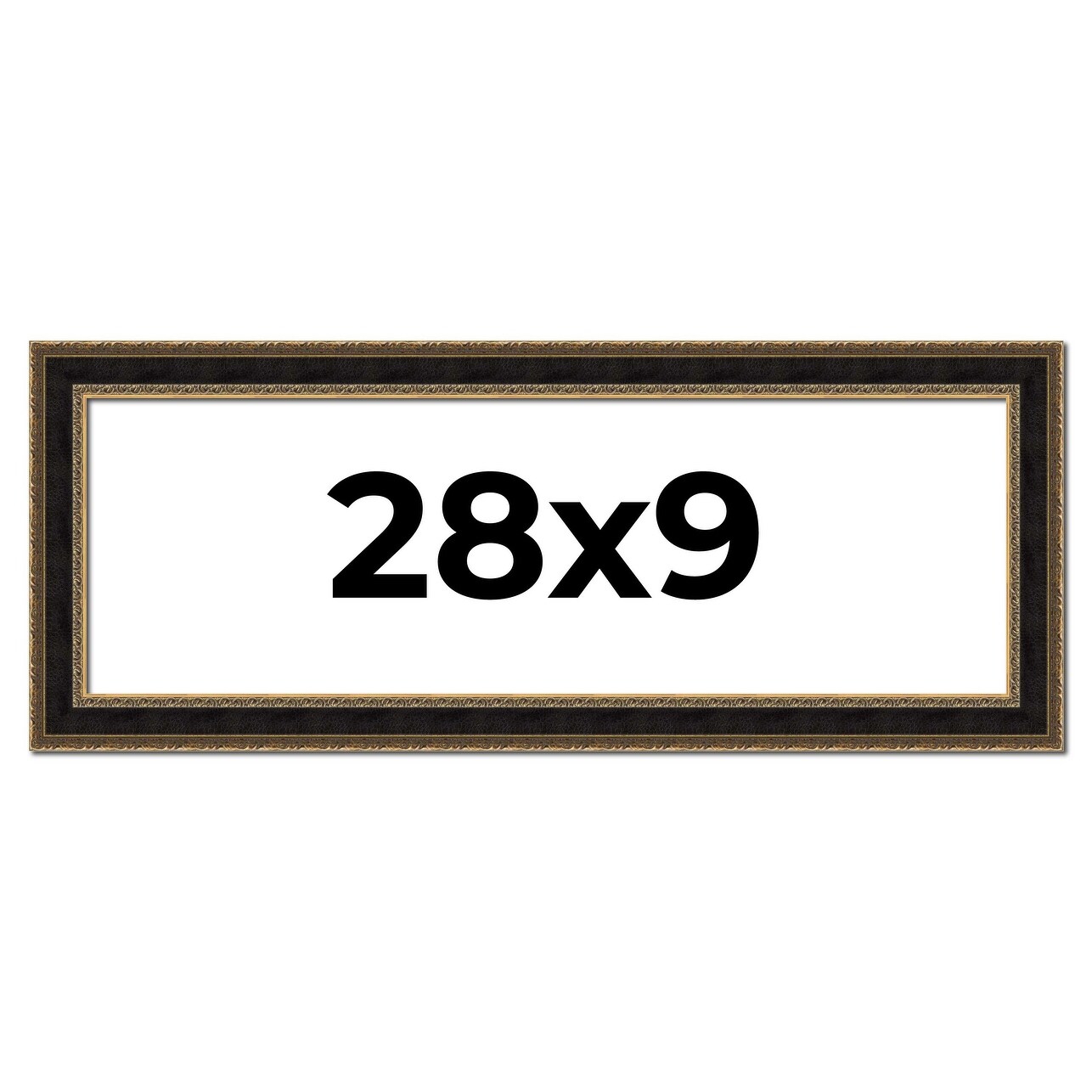 28x9 Frame Gold Antique Vintage Sold Wood Picture Frame | 1.75 Inch