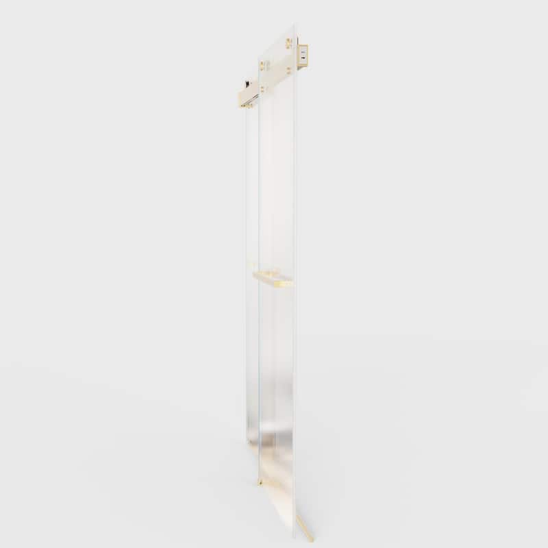 56-60"W x 76"H Frameless Double Sliding Shower Door