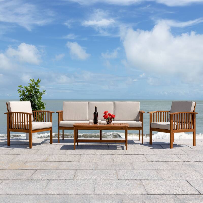 SAFAVIEH Outdoor Galilea 5-Piece Living Set - 27W x 33D x 69H