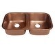 preview thumbnail 1 of 1, Orwell Copper 32.25" Double Bowl Undermount Kitchen Sink