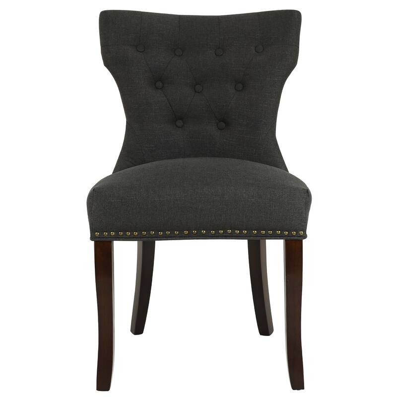 Fabric Wingback Dining Chairs Comfy Armless Accent Chairs Set of 2