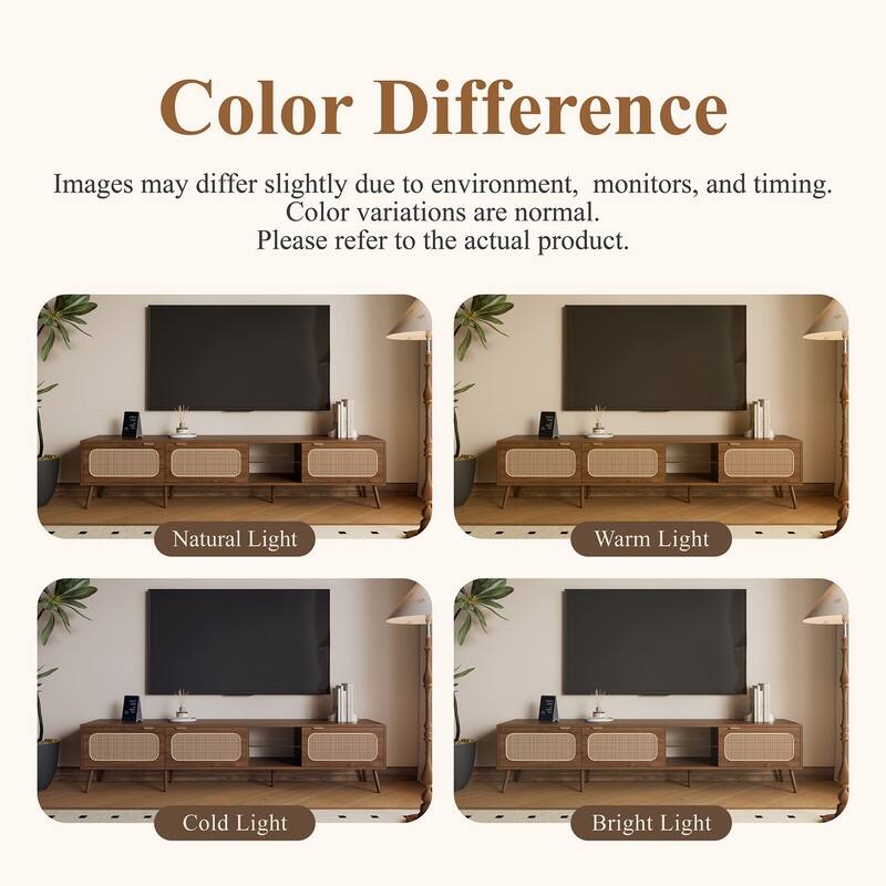 78" TV Stand for 75/80/85 inch TV, Console with Ample Storage for Living Room, Bedroom, Entertainment Center with Open Shelf