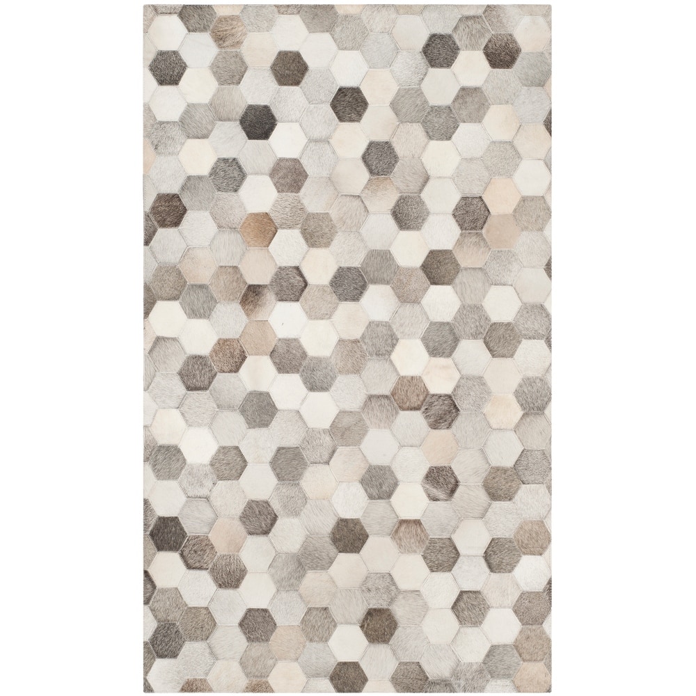 SAFAVIEH Handmade Studio Leather Nadia Modern Leather Rug