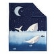preview thumbnail 10 of 9, Lambs & Ivy Bubbles & Squirt 3-Piece Whale/Ocean Aquatic Baby Crib Bedding Set