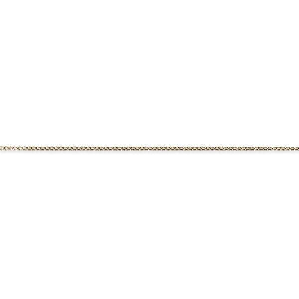 Ladies 14K Yellow Gold Carded Curb Chain Necklace 0.6 grams 24 inches