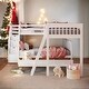 preview thumbnail 32 of 44, 3 IN 1 Twin over Twin L-Shaped Bunk Bed with Ladder, Staircase and 3 Drawers