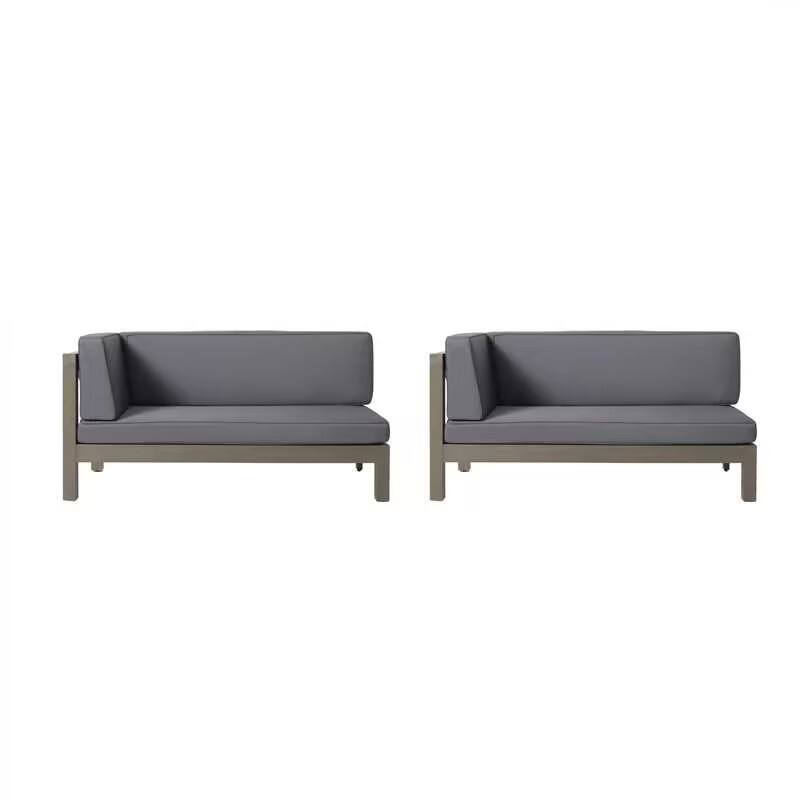 Patio Acacia Wood Frames Conversation Set, Water-resistant Cushions Couch Sectional Garden Backyard Poolside Patio Seating Set