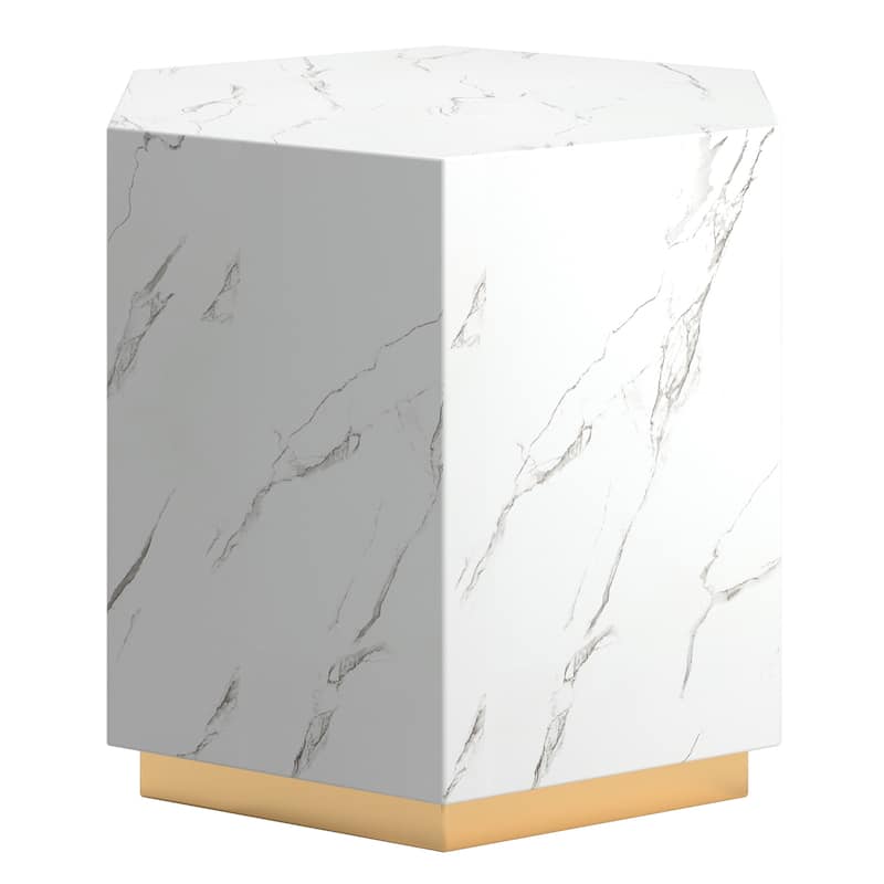 Darcy Faux Marble End Table by iNSPIRE Q Bold