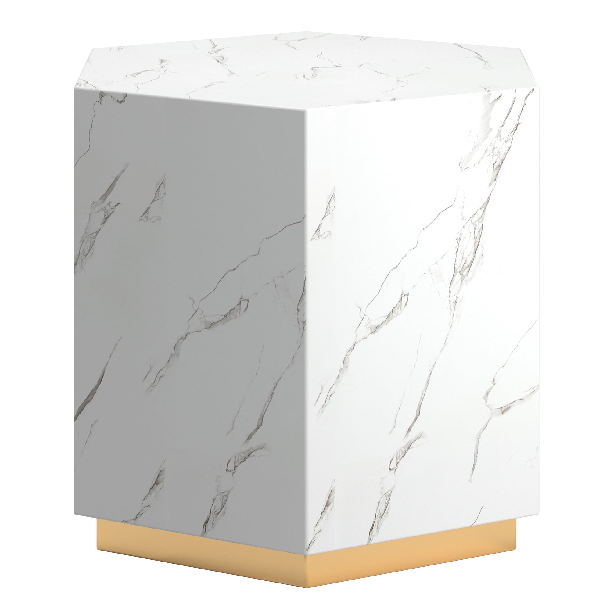 Darcy Faux Marble End Table by iNSPIRE Q Bold