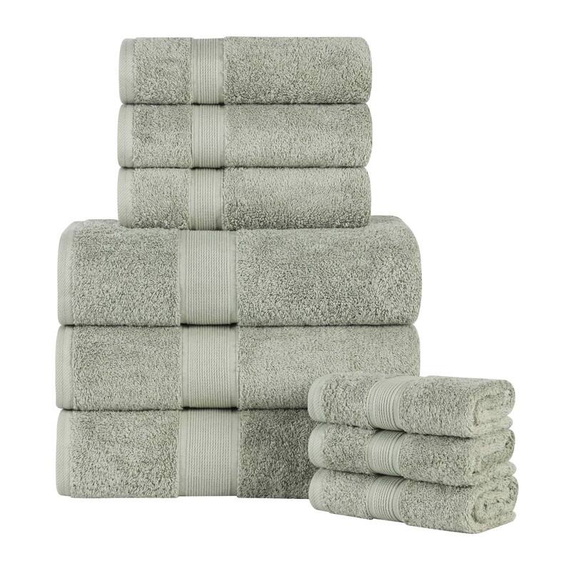 Superior Oregon Organic Cotton Solid 9-Piece Towel Set