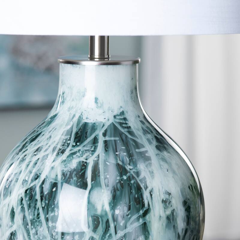 Gwen Glass & Crystal 27" Table Lamp - 15"x15"x27"
