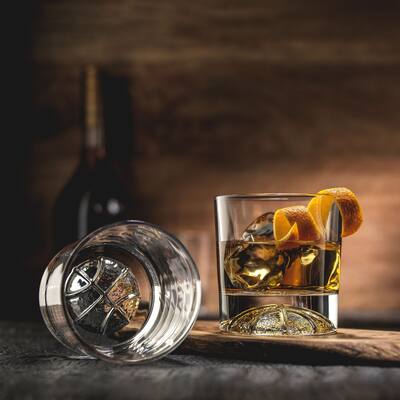 JoyJolt Swish Double Old Fashioned Tumblers - 10 oz - Set of 4