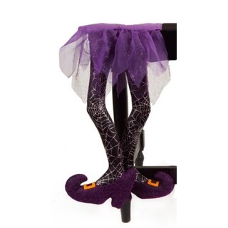 Shop 18 5 Purple And Silver Spiderweb Wicked Witch Legs Halloween