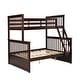 preview thumbnail 6 of 18, House Bed with Roof Design Twin/Twin House Bunk Bed With Shelves And Drawers,Sturdy Construction Loft Bed