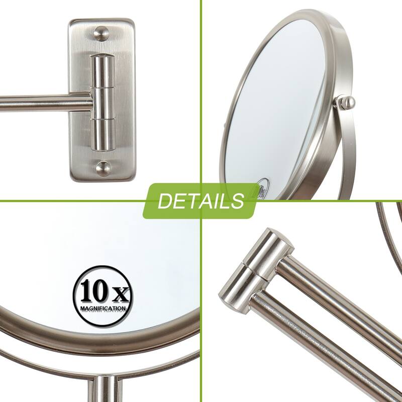 8 inch Double-Sided Anti-Fog Wall Mounted Bathroom Mirror
