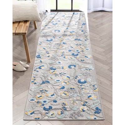 Well Woven Dorado Neveh Modern Indoor Outdoor Floral High-Low Area Rug