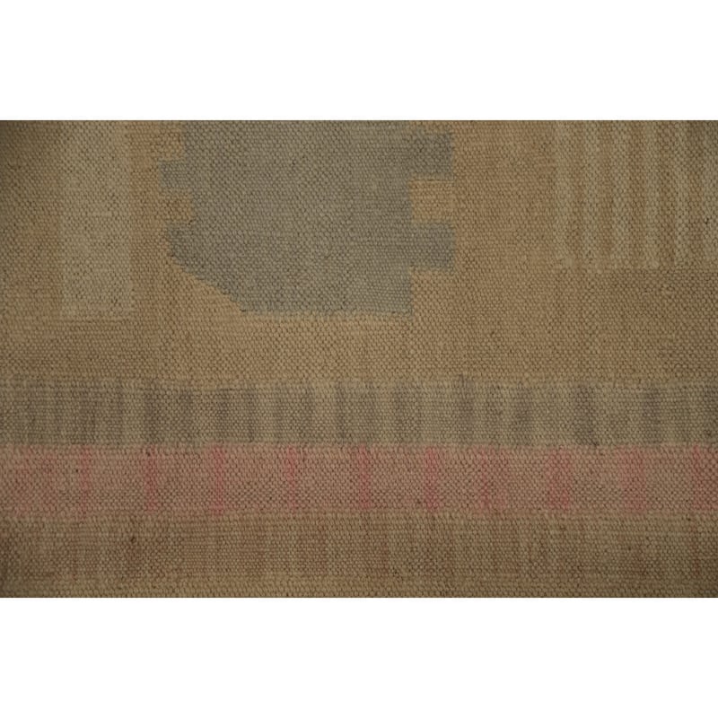 Hand Woven Oriental 100% Wool Carpet Southwestern Modern Brown Kilim Area Rug - 5' 9'' X 4' 1''