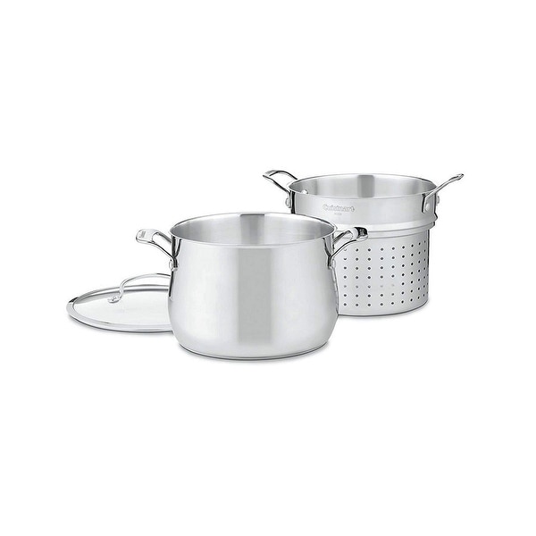 Cuisinart 44-22 Contour Stainless 6-Quart, 3-Piece Pasta Pot with Cover