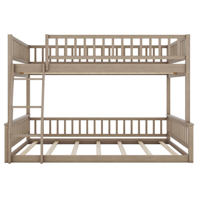 Bunk beds with ladder and guard rails