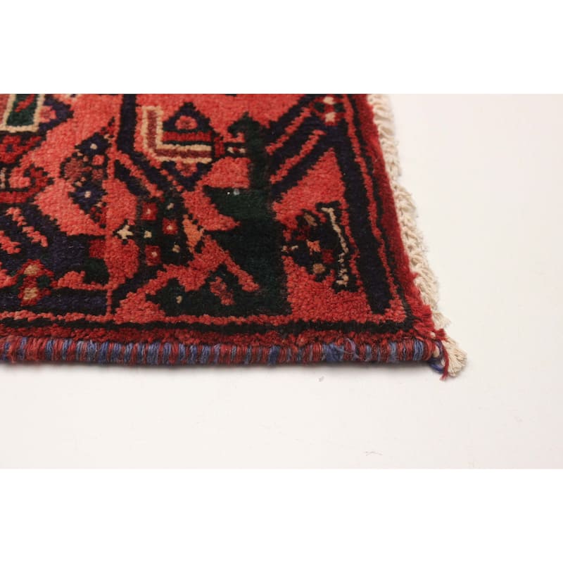 ECARPETGALLERY Hand-knotted Andelz Red Wool Rug - 3'7 x 9'10