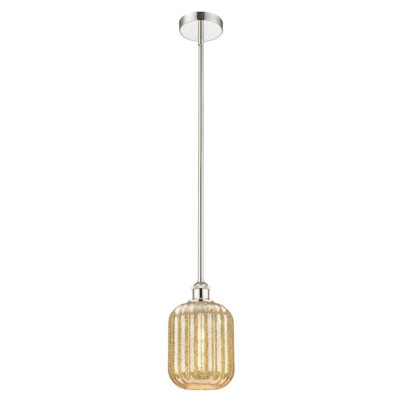Innovations Lighting Endless Possibilities Edison - Preston - 1 Light 7" Jar Shade Stem Hung Mini Pendant - Mercury/Polished Nickel