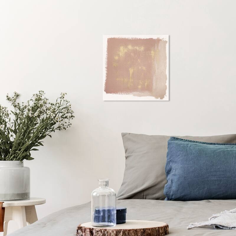Wynwood Studio Canvas Abstract Cloudy Dreams Brown and Light Brown Modern & Contemporary Wall Art Canvas Print - 12 x 12