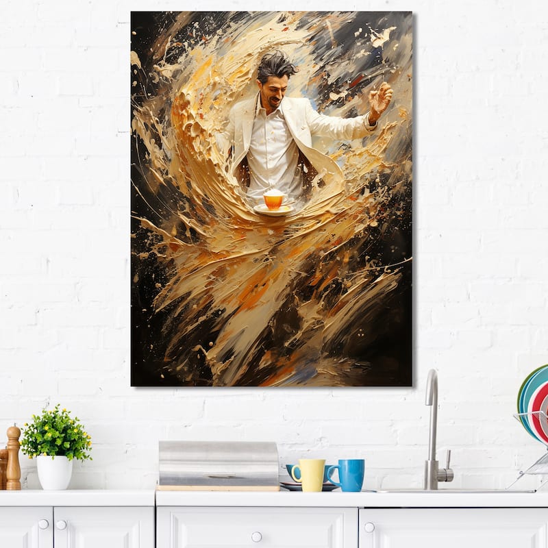 Designart quot Coffee Baristas Dance quot Coffee Tea Wall Art Bed Bath