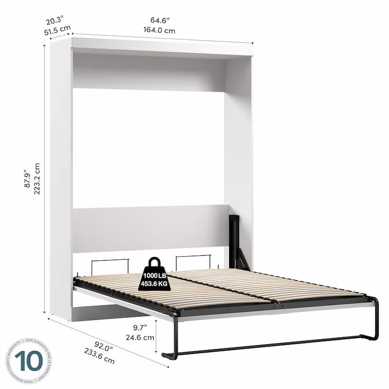 Pur 65W Queen Murphy Bed for Multipurpose Room by Bestar