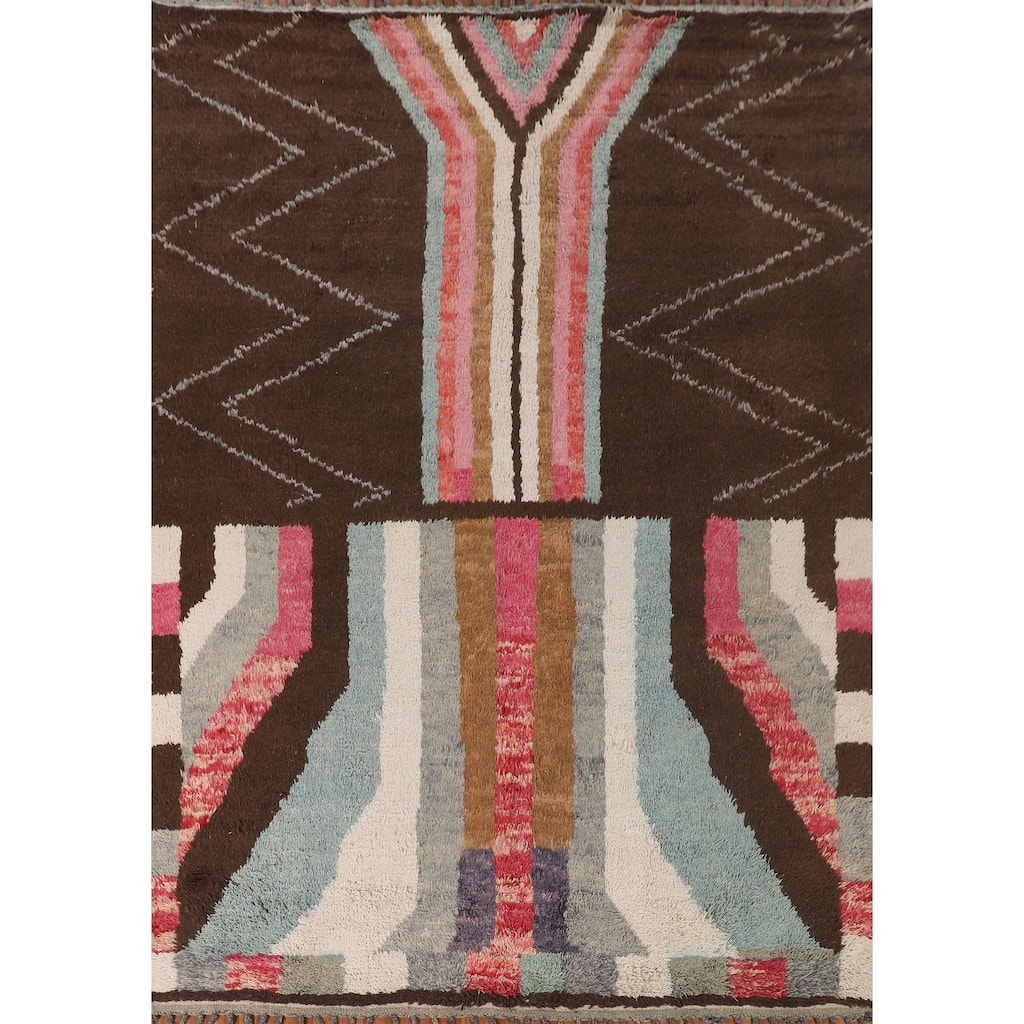 Moroccan Oriental Area Rug Handmade Wool Carpet - 8'2" x 10'7"