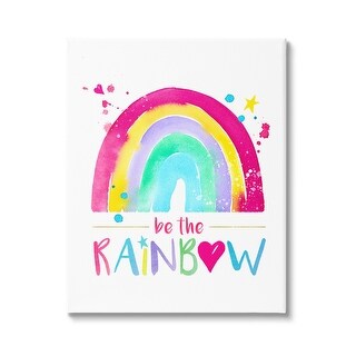 Stupell Modern Rainbow Splash Canvas Wall Art Design by Enya Todd - Bed ...