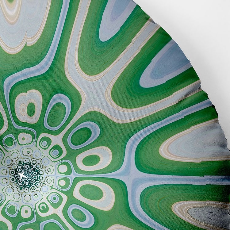 Bohemian & Eclectic Frog's Eye Design Tufted Floor Pillow