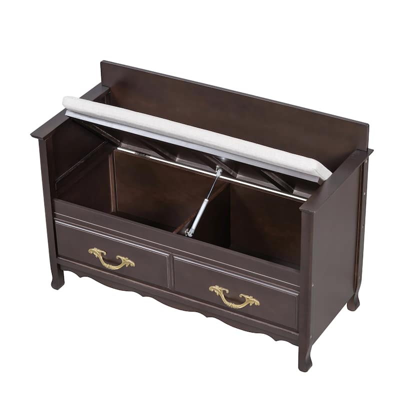 Shoe Bench with Removable Cushion