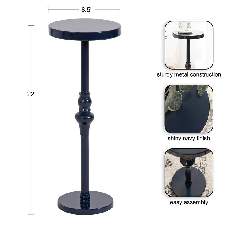 Kate and Laurel Stratton Rustic Pedestal Table - 12x12x26