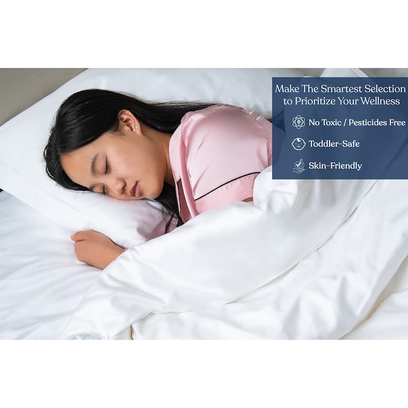 Delara GOTS Certified 100% Organic Cotton Sheet Sets, 400TC Long Staple Cotton, Ultra Soft, Moisture-Wicking,Smooth & Breathable
