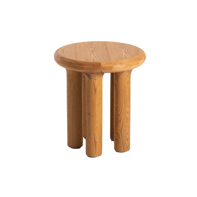 Madron Solid Oak Side Table, Brown